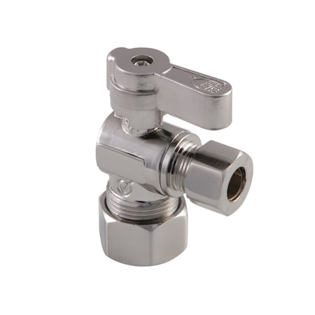 Kingston Brass KF5330SN 5/8-Inch OD Comp x 3/8-Inch OD Comp Angle Stop Valve, Brushed Nickel KF5330SN